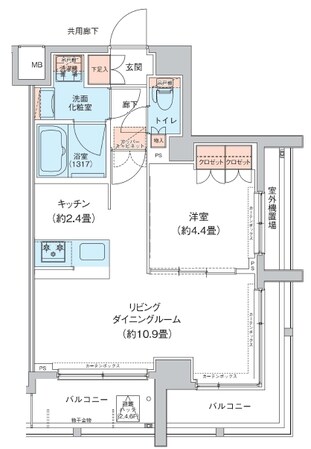 ALTERNA菊川Iの物件間取画像